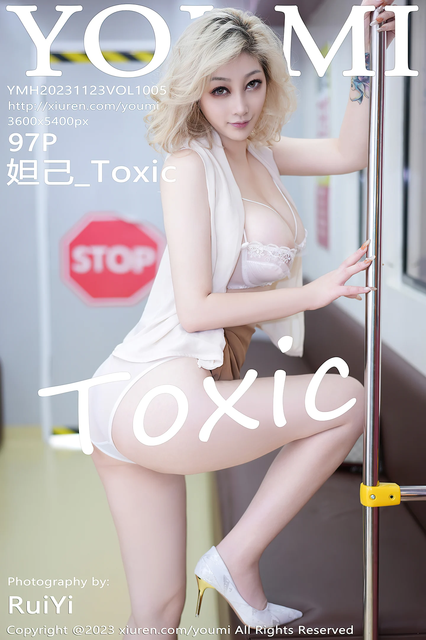 [YouMi尤蜜荟]Vol.1005_女神妲己_Toxic浅色上衣配短裙露蕾丝内衣秀美胸肥臀诱惑写真97P-秀人网 - XiuRen.Space